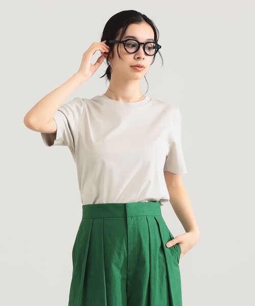 【新品】Demi-Luxe BEAMS・モックネッククロップドTシャツ Demi-Luxe BEAMS（デミルクス ビームス）モックネック ショート