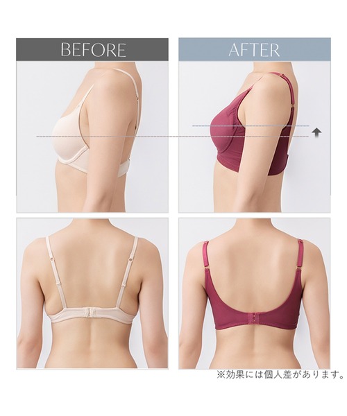 BRADELIS NEWYORK(ブラデリスニューヨーク)の「LiftMeUpブラ ブラデリス ノンワイヤー 補整 補正下着 ブラレット(ブラジャー・レディース・ブラック/レッドパープル/ライトグレー・3L/LL/L/M/S)」の7枚目の写真