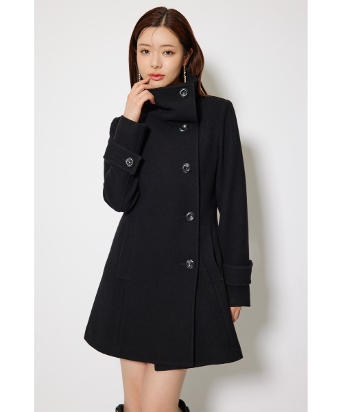 25オーバーネックシンデレララインコート 秋服 冬服 25オーバーネックシンデレララインミニコート 秋服 冬服（ステンカラー