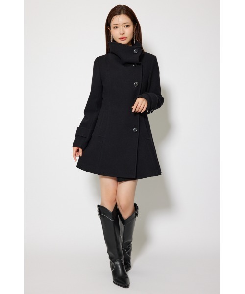 25オーバーネックシンデレララインミニコート 秋服 冬服（ステンカラー