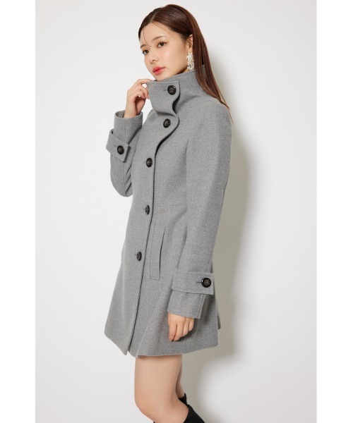 セール】25オーバーネックシンデレララインミニコート 秋服 冬服