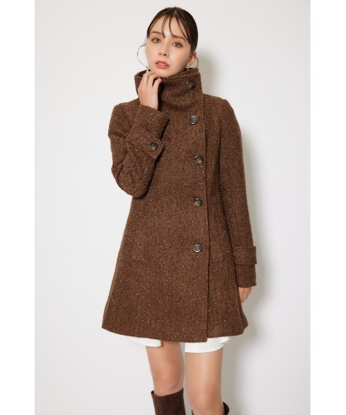 rienda ドレスコート 2025AW】25オーバーネックシンデレララインコート 秋服 冬服
