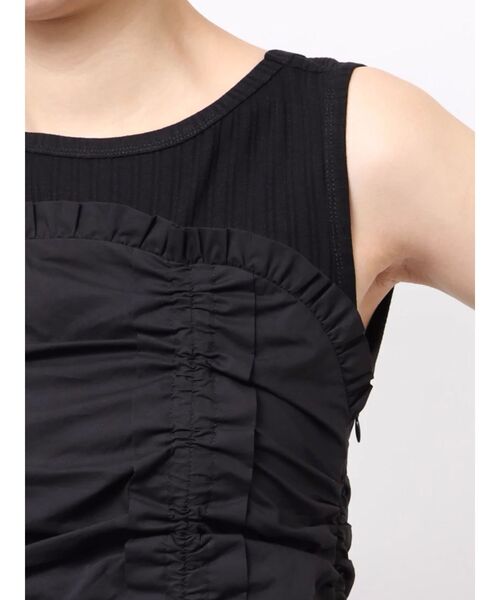 CALNAMUR（カルナムール）の「フェイクレイヤードビスチェ（Tシャツ/カットソー・レディース・ブラック/ホワイト・FREE）」の7枚目の写真