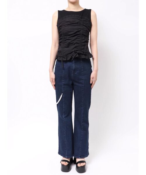 CALNAMUR（カルナムール）の「フェイクレイヤードビスチェ（Tシャツ/カットソー・レディース・ブラック/ホワイト・FREE）」の11枚目の写真