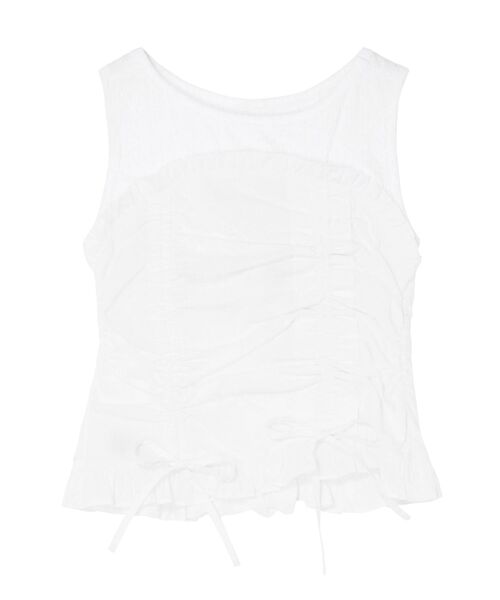 CALNAMUR（カルナムール）の「フェイクレイヤードビスチェ（Tシャツ/カットソー・レディース・ブラック/ホワイト・FREE）」の14枚目の写真