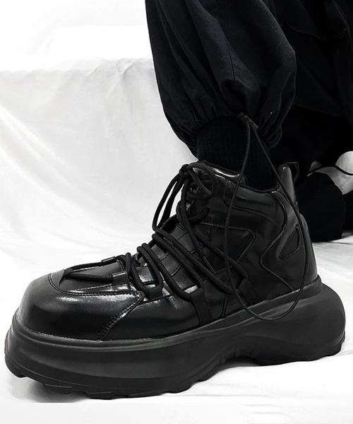 WESTBOY(ウエストボーイ)の「ハイカット レザースニーカー WO25S13SH01【WB ORIGINALS】(スニーカー・メンズ・ブラック・44/42/43/45)」の1枚目の写真