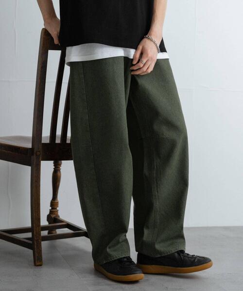 SENSE OF PLACE by URBAN RESEARCH(センスオブプレイスバイアーバンリサーチ)の「バレルレッグデニムパンツ(その他パンツ・メンズ・グリーン/ホワイト/ブルー系その他/インディゴブルー・MEDIUM/LARGE)」の5枚目の写真