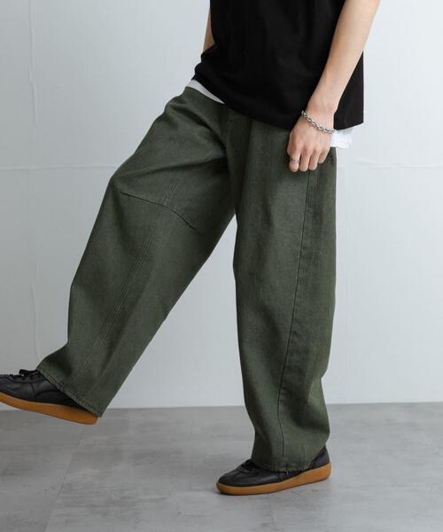 SENSE OF PLACE by URBAN RESEARCH(センスオブプレイスバイアーバンリサーチ)の「バレルレッグデニムパンツ(その他パンツ・メンズ・グリーン/ホワイト/ブルー系その他/インディゴブルー・MEDIUM/LARGE)」の7枚目の写真