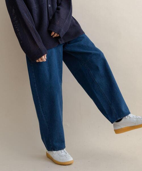 SENSE OF PLACE by URBAN RESEARCH(センスオブプレイスバイアーバンリサーチ)の「バレルレッグデニムパンツ(その他パンツ・メンズ・グリーン/ホワイト/ブルー系その他/インディゴブルー・MEDIUM/LARGE)」の15枚目の写真