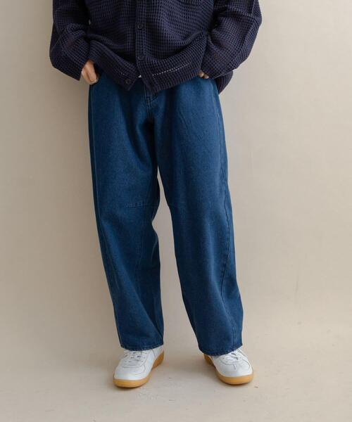 SENSE OF PLACE by URBAN RESEARCH(センスオブプレイスバイアーバンリサーチ)の「バレルレッグデニムパンツ(その他パンツ・メンズ・グリーン/ホワイト/ブルー系その他/インディゴブルー・MEDIUM/LARGE)」の17枚目の写真