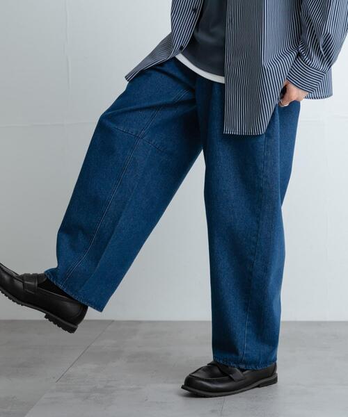 SENSE OF PLACE by URBAN RESEARCH(センスオブプレイスバイアーバンリサーチ)の「バレルレッグデニムパンツ(その他パンツ・メンズ・グリーン/ホワイト/ブルー系その他/インディゴブルー・MEDIUM/LARGE)」の22枚目の写真