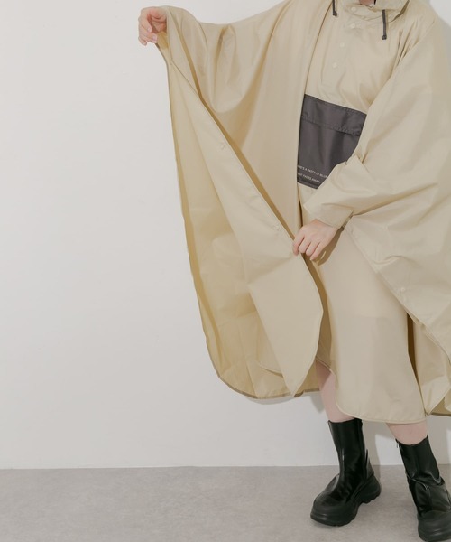 Wpc. ユニセックス バイカラーパッカブルポンチョ（レインコート