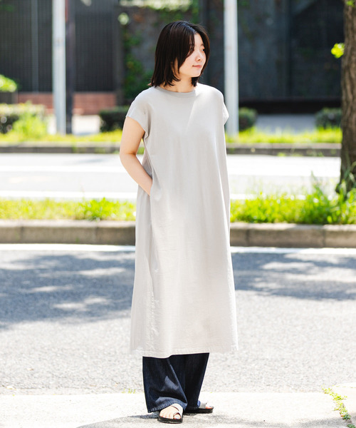 EKAL(エカル)の「製品染カットワンピース(ワンピース・レディース・ベージュ系その他/ブラウン/グレー・ONE)」の8枚目の写真
