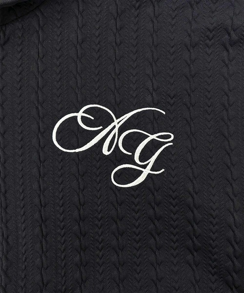 ANDGEEBEE（アンジービー）の「UNISEX カットケーブルジップパーカー（パーカー・レディース・ブラック/グレー・FREE）」の20枚目の写真