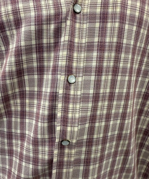 DOUBLE NAME(ダブルネーム)の「チェックフーディシャツ(シャツ/ブラウス・レディース・ピンク/ブラウン・FREE)」の9枚目の写真