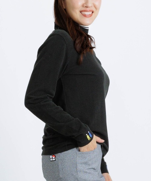 Picone CLUB（ピッコーネクラブ）の「ポイント刺繍保温起毛プルオーバー（Tシャツ/カットソー・レディース・ブラック/ベージュ/ホワイト・L/M/S）」の20枚目の写真