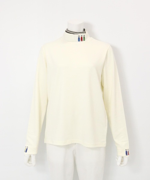 Picone CLUB（ピッコーネクラブ）の「ポイント刺繍保温起毛プルオーバー（Tシャツ/カットソー・レディース・ブラック/ベージュ/ホワイト・L/M/S）」の8枚目の写真