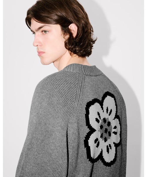 KENZO(ケンゾー)の「'Boke Flower' コットンウール カーディガン(カーディガン/ボレロ・メンズ・グレー系その他・LARGE/MEDIUM)」の1枚目の写真