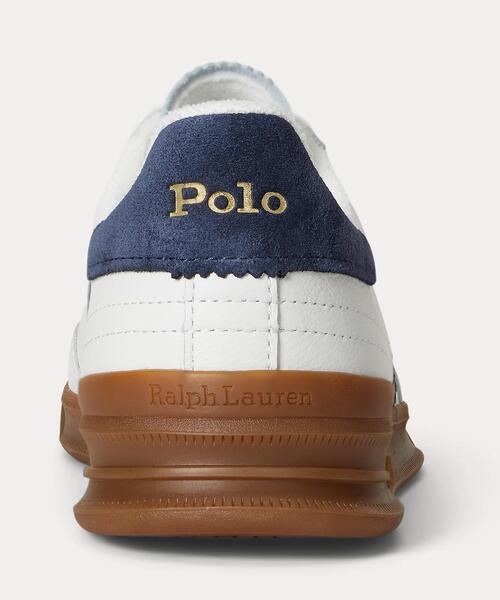 POLO RALPH LAUREN(ポロ ラルフ ローレン)の「Heritage Aera レザー スニーカー(スニーカー・メンズ・ネイビー系1・9D/10.5D/9.5D/8.5D/8D/7.5D/7D/6D/4D/5D/10D)」の3枚目の写真