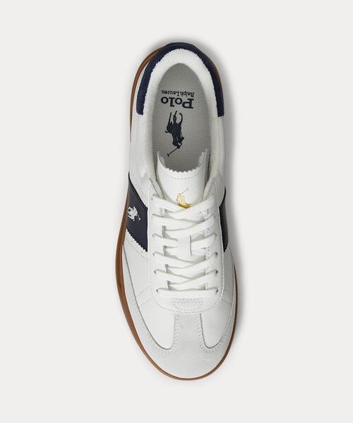 POLO RALPH LAUREN(ポロ ラルフ ローレン)の「Heritage Aera レザー スニーカー(スニーカー・メンズ・ネイビー系1・9D/10.5D/9.5D/8.5D/8D/7.5D/7D/6D/4D/5D/10D)」の4枚目の写真