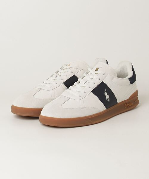 POLO RALPH LAUREN(ポロ ラルフ ローレン)の「Heritage Aera レザー スニーカー(スニーカー・メンズ・ネイビー系1・9D/10.5D/9.5D/8.5D/8D/7.5D/7D/6D/4D/5D/10D)」の5枚目の写真