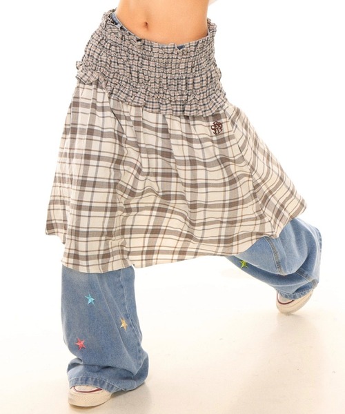 セール】Y2Kカラフルスター刺繍バギーデニムパンツ（デニムパンツ