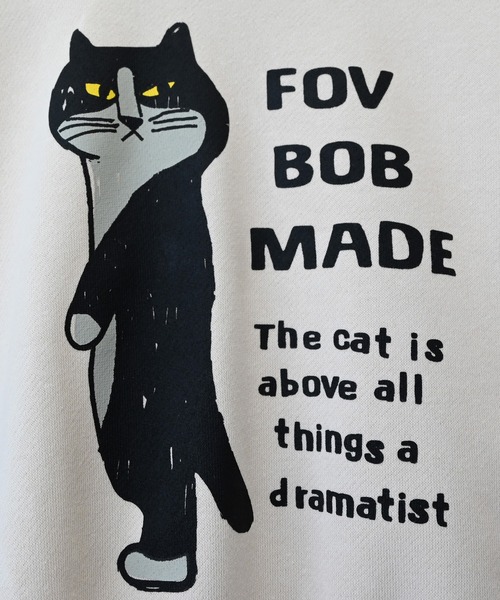 FOV（フォブ）の「FOV/フォブ F/B CAT ビッグトレーナー（スウェット・キッズ・アイボリー/チャコールグレー/アッシュグレー・100cm/110cm/120cm/130cm/90cm）」の21枚目の写真