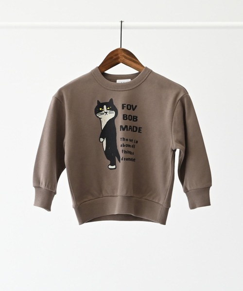 FOV（フォブ）の「FOV/フォブ F/B CAT ビッグトレーナー（スウェット・キッズ・アイボリー/チャコールグレー/アッシュグレー・100cm/110cm/120cm/130cm/90cm）」の17枚目の写真