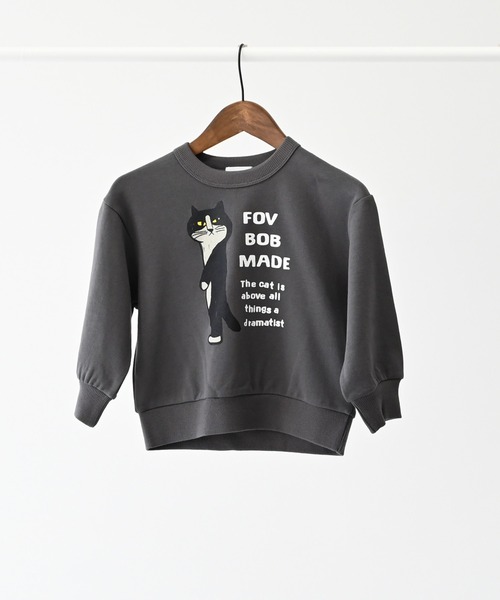 FOV（フォブ）の「FOV/フォブ F/B CAT ビッグトレーナー（スウェット・キッズ・アイボリー/チャコールグレー/アッシュグレー・100cm/110cm/120cm/130cm/90cm）」の18枚目の写真