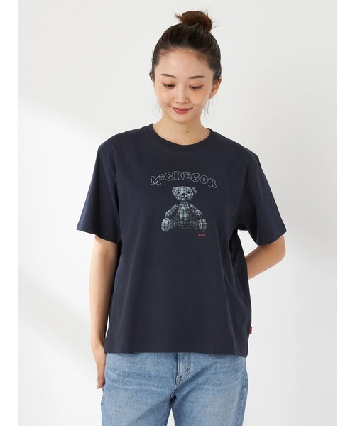 McGREGOR(マックレガー)の「マックベアプリントTシャツ(Tシャツ/カットソー・レディース・ネイビー/グレー・L/M)」の2枚目の写真