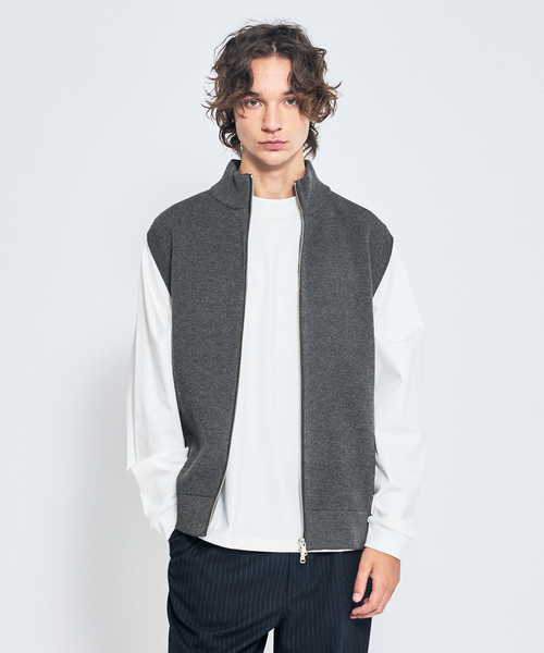 ABAHOUSE（アバハウス）の「シルケットポンチ モックネック ロンT / オーバーサイズ（Tシャツ/カットソー・メンズ・ホワイト/グレイッシュブルー/ブラック・46/48）」の13枚目の写真