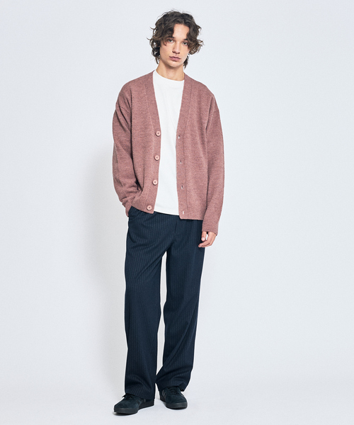 ABAHOUSE（アバハウス）の「シルケットポンチ モックネック ロンT / オーバーサイズ（Tシャツ/カットソー・メンズ・ホワイト/グレイッシュブルー/ブラック・46/48）」の16枚目の写真
