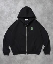 FFEIN（フェイン）の「【FFEIN（フェイン）】ヘビーウエイトワンポイントロゴ立体フードジップパーカー / パーカー 裏起毛 ジップ 刺繍 ロゴ フーディ ダブルジップ（パーカー）」