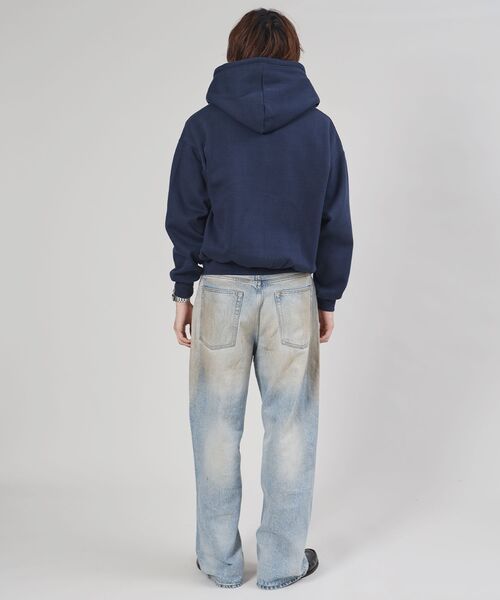 FFEIN（フェイン）の「【FFEIN（フェイン）】ヘビーウエイトワンポイントロゴ立体フードジップパーカー / パーカー 裏起毛 ジップ 刺繍 ロゴ フーディ ダブルジップ（パーカー・メンズ・アッシュグレー/ブラック/ブラウン/ネイビー・LARGE/MEDIUM/SMALL）」の20枚目の写真