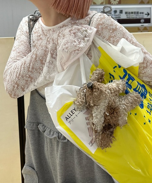 Alley Tokyo（アリートーキョー）の「ハートポケサロペ（サロペット/オーバーオール・レディース・グレー/チャコール・LONG/SHORT）」の6枚目の写真