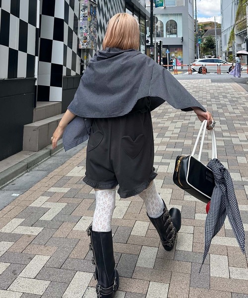 Alley Tokyo（アリートーキョー）の「ハートポケサロペ（サロペット/オーバーオール・レディース・グレー/チャコール・LONG/SHORT）」の22枚目の写真