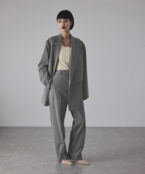 ADAM ET ROPE'（アダムエロペ）の「TWセミワイドスラックス（スラックス・レディース・ブラック/グレー/ブラウン系その他3・36/38）」の5枚目の写真