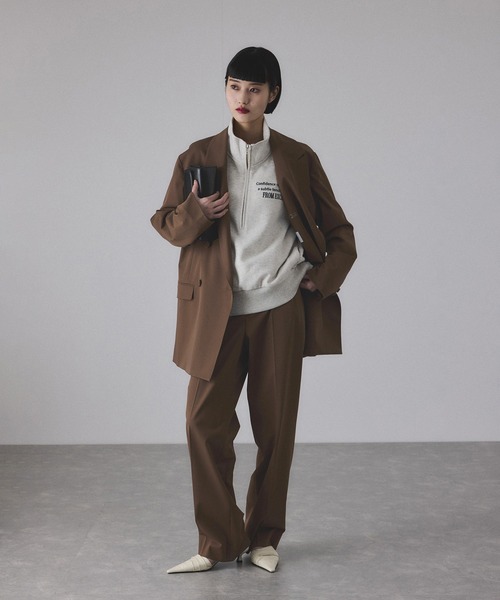 ADAM ET ROPE'（アダムエロペ）の「TWセミワイドスラックス（スラックス・レディース・ブラック/グレー/ブラウン系その他3・36/38）」の6枚目の写真