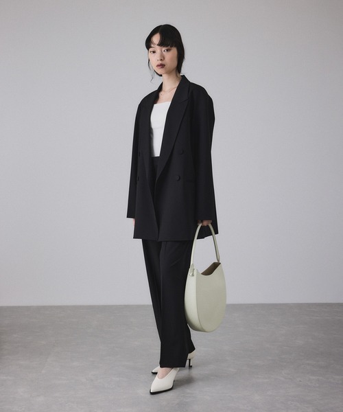 ADAM ET ROPE'（アダムエロペ）の「TWセミワイドスラックス（スラックス・レディース・ブラック/グレー/ブラウン系その他3・36/38）」の7枚目の写真