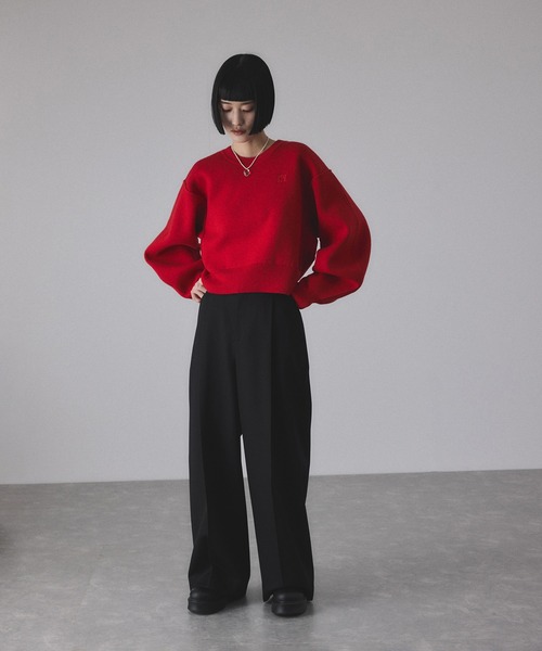 ADAM ET ROPE'（アダムエロペ）の「TWセミワイドスラックス（スラックス・レディース・ブラック/グレー/ブラウン系その他3・36/38）」の10枚目の写真