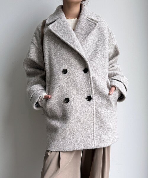 新品タグ付き　doudou ウーレットループピーコート DouDou（ドゥドゥ） コート アウター ウーレットループピーコート