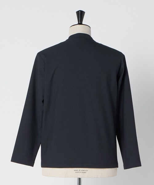 green label relaxing（グリーンレーベルリラクシング）の「A+ ウールライク 1B ノーカラージャケット -ウォッシャブル・ストレッチ-（ノーカラージャケット・メンズ・ネイビー/ブラウン系・M/S/XL/L）」の9枚目の写真