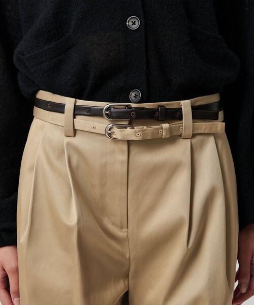 セール】＜ATTISESSION＞ベルト 2タック ストレート パンツ 2（その他