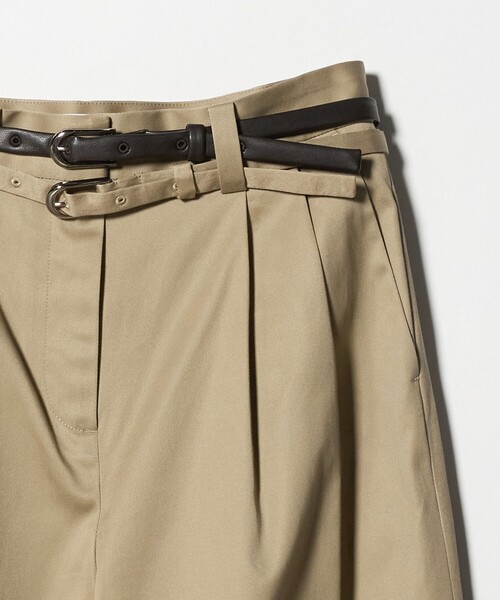 セール】＜ATTISESSION＞ベルト 2タック ストレート パンツ 2（その他