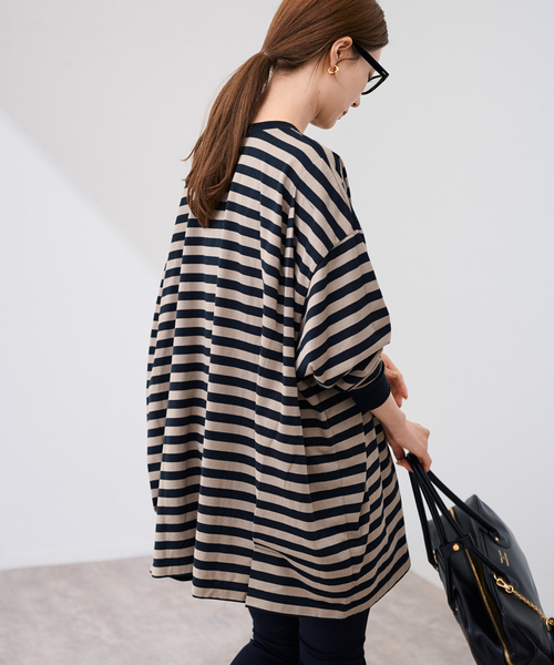 onit/オニット 別注OVERSIZE ボーダーロングスリーブ（Tシャツ