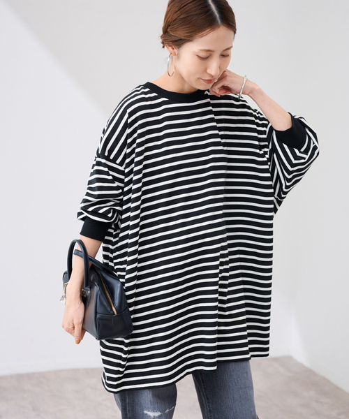 onit/オニット 別注OVERSIZE ボーダーロングスリーブ（Tシャツ