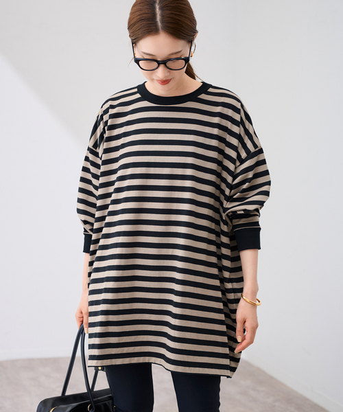 onit/オニット 別注OVERSIZE ボーダーロングスリーブ（Tシャツ