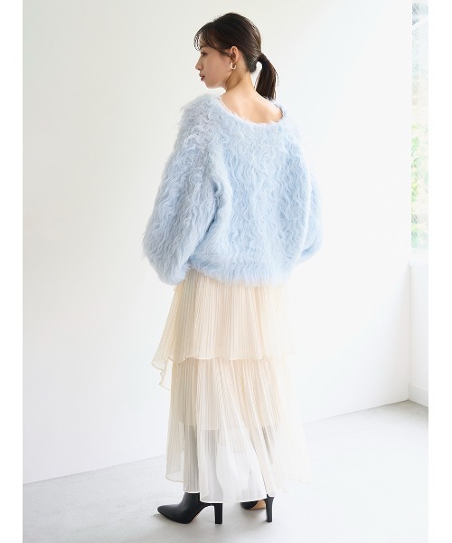 SNIDEL（スナイデル）の「ストレートプリーツティアードスカート（スカート・レディース・チェック/イエロー/アイボリー・1/0）」の12枚目の写真