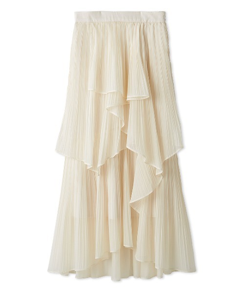 SNIDEL（スナイデル）の「ストレートプリーツティアードスカート（スカート・レディース・チェック/イエロー/アイボリー・1/0）」の16枚目の写真