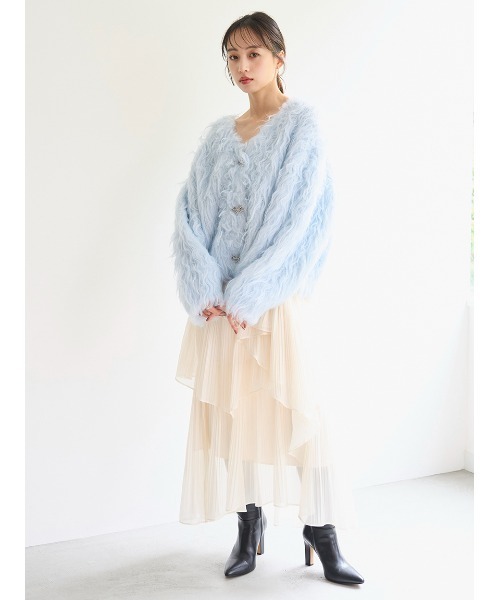 SNIDEL（スナイデル）の「ストレートプリーツティアードスカート（スカート・レディース・チェック/イエロー/アイボリー・1/0）」の18枚目の写真